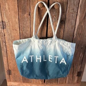 ATHLETA Ombré Blue COTTON LARGE Tote Bag